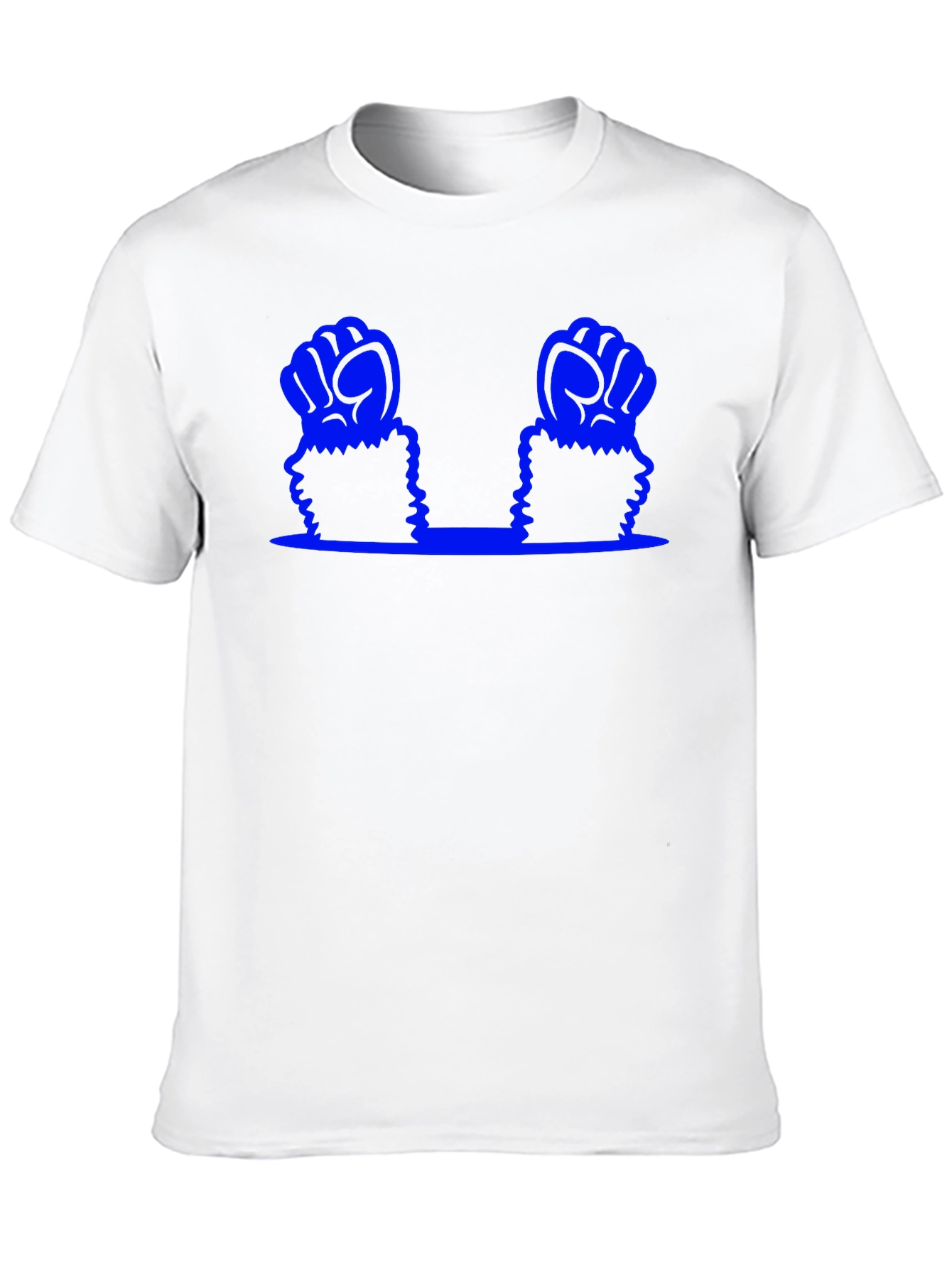 Blue Fist Graphic T-Shirt - Black Cotton Tee