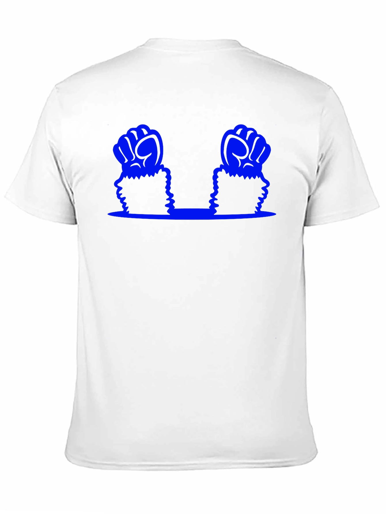 Blue Fist Graphic T-Shirt - Black Cotton Tee