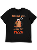 Sloth Pizza T-Shirt - Tired and Needs Pizza