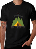 Camping Is In Tents Black T-Shirt