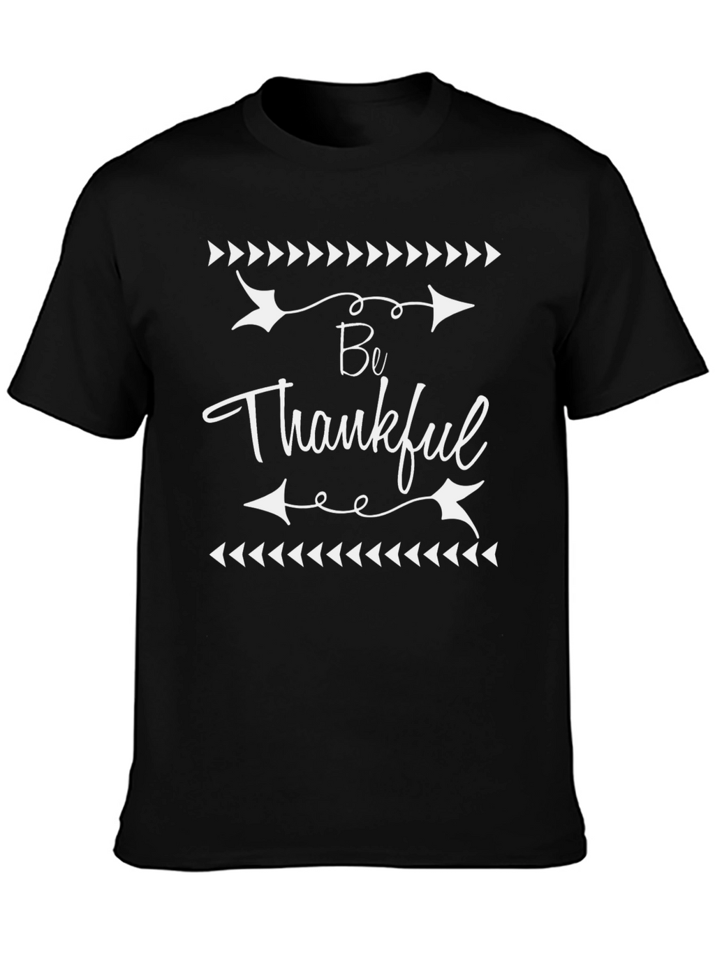 Be Thankful Black Graphic T-Shirt