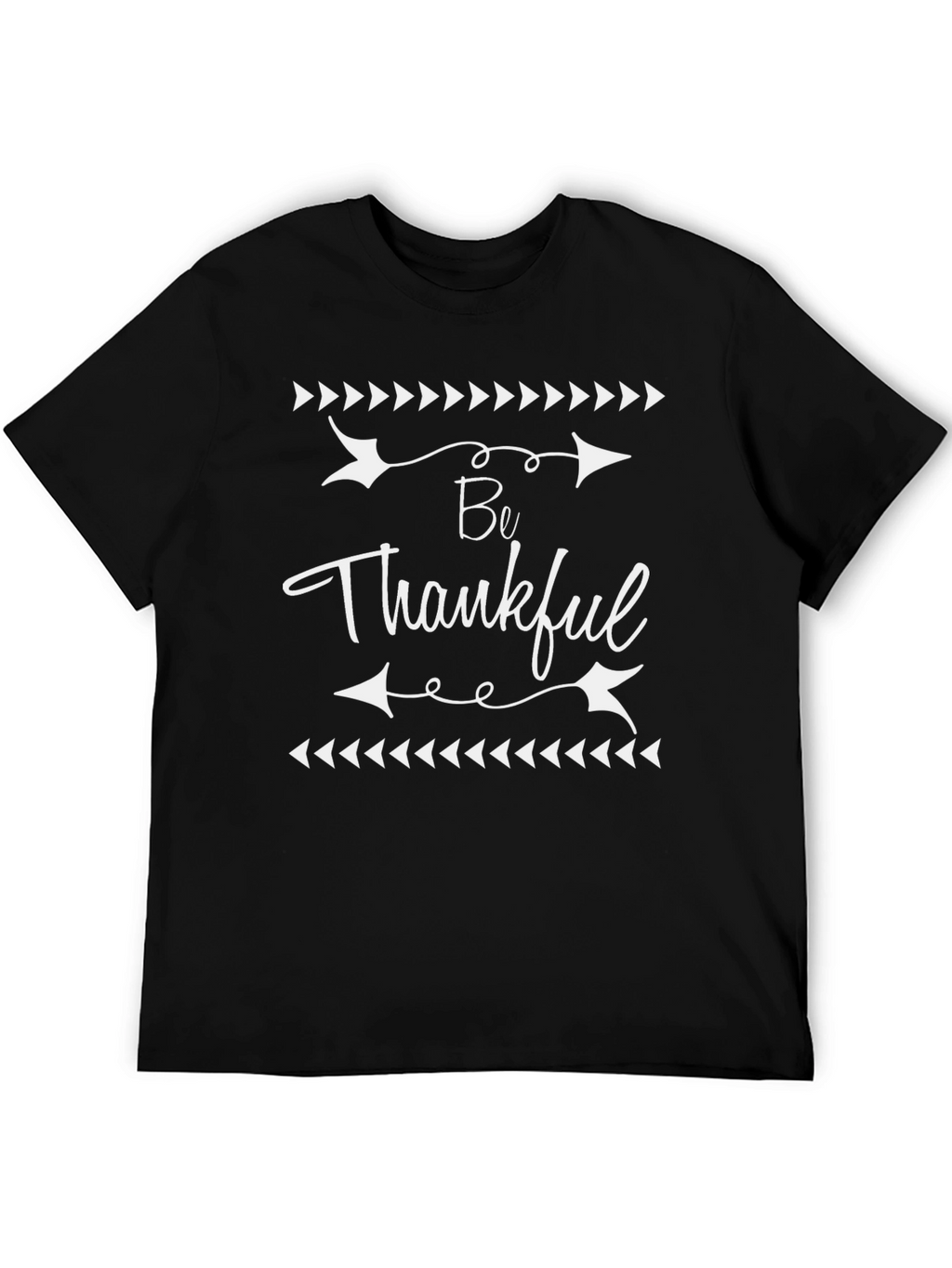 Be Thankful Black Graphic T-Shirt