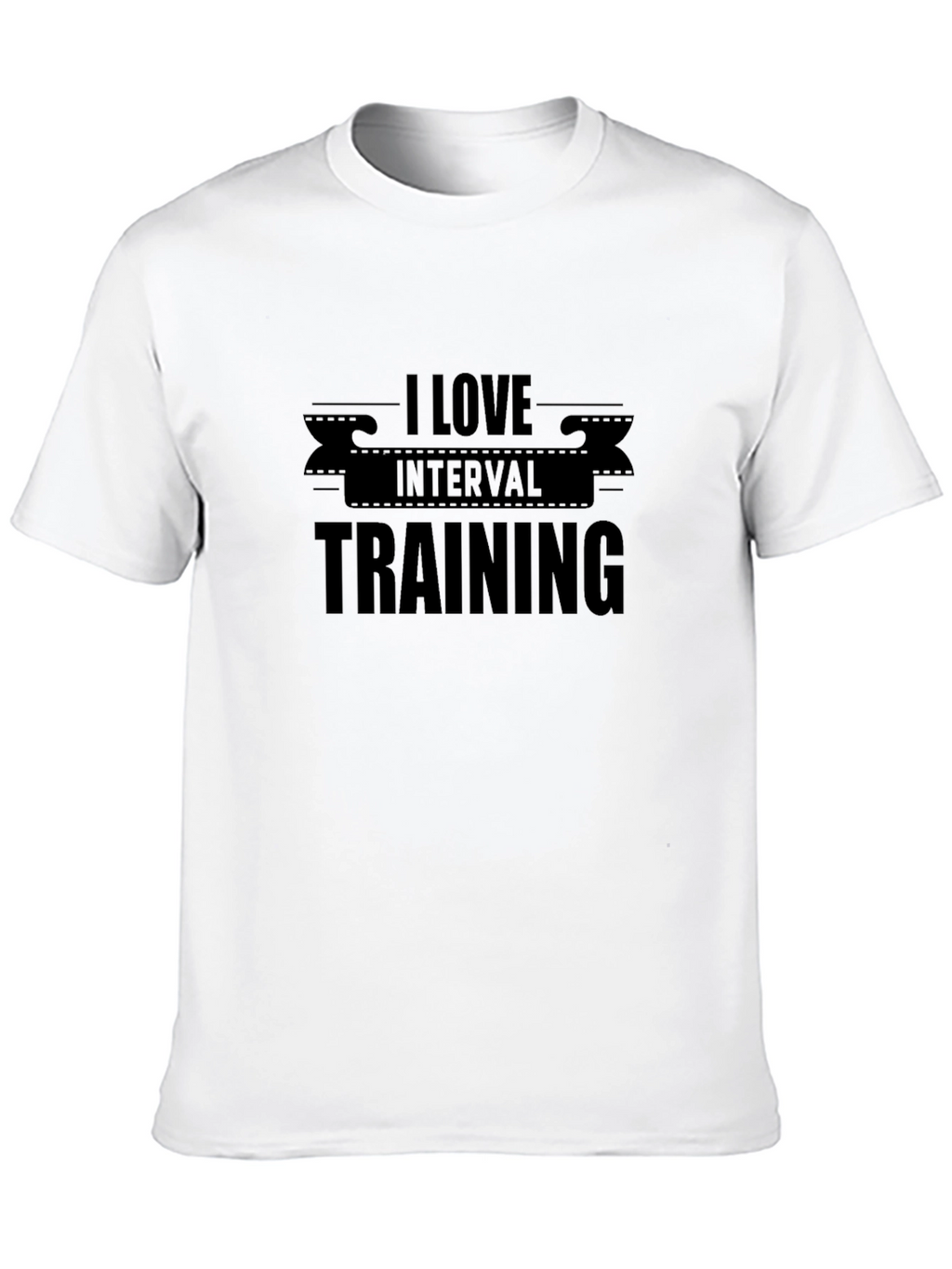 I Love Interval Training Black Graphic Tee Shirt