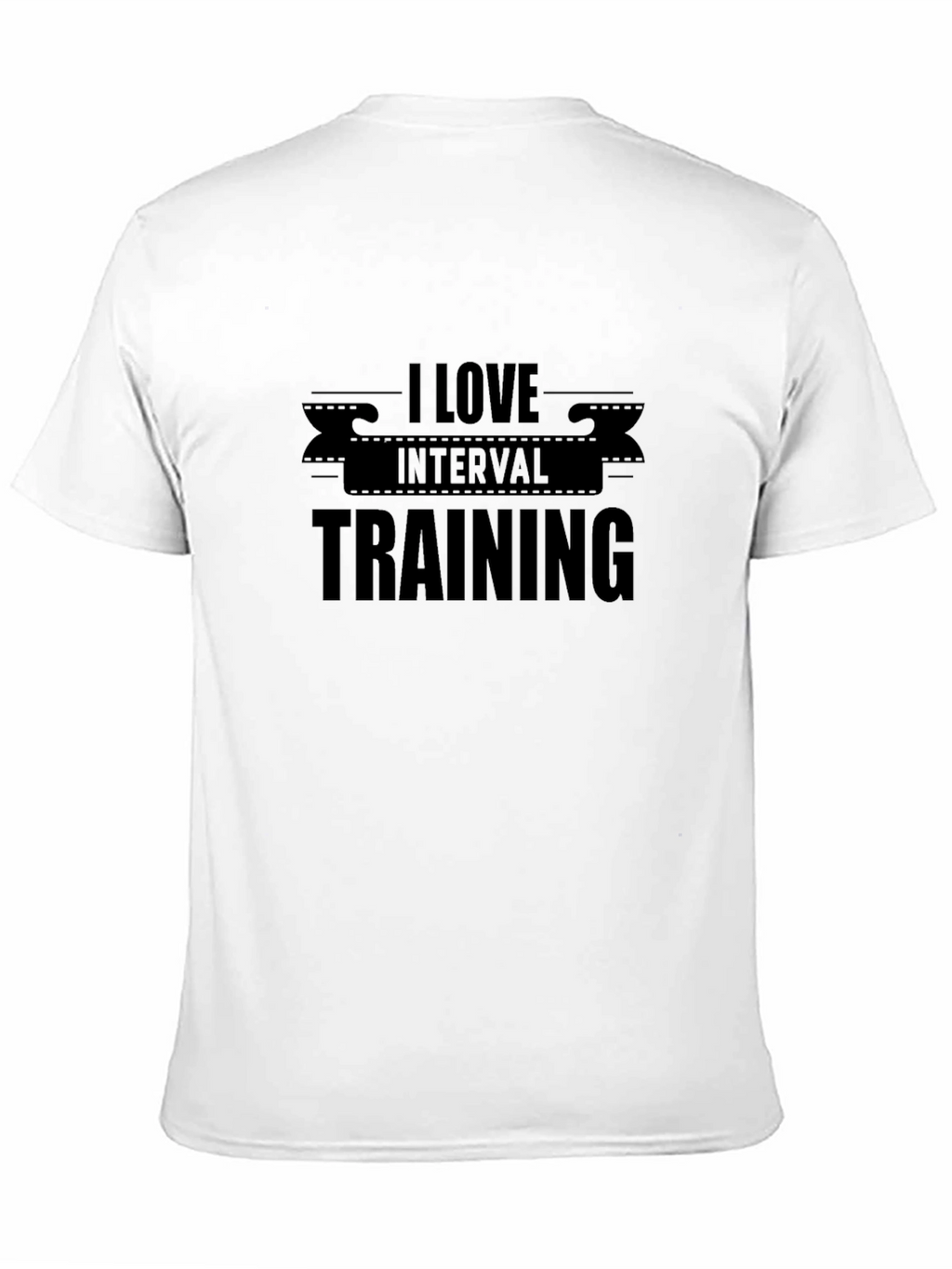 I Love Interval Training Black Graphic Tee Shirt