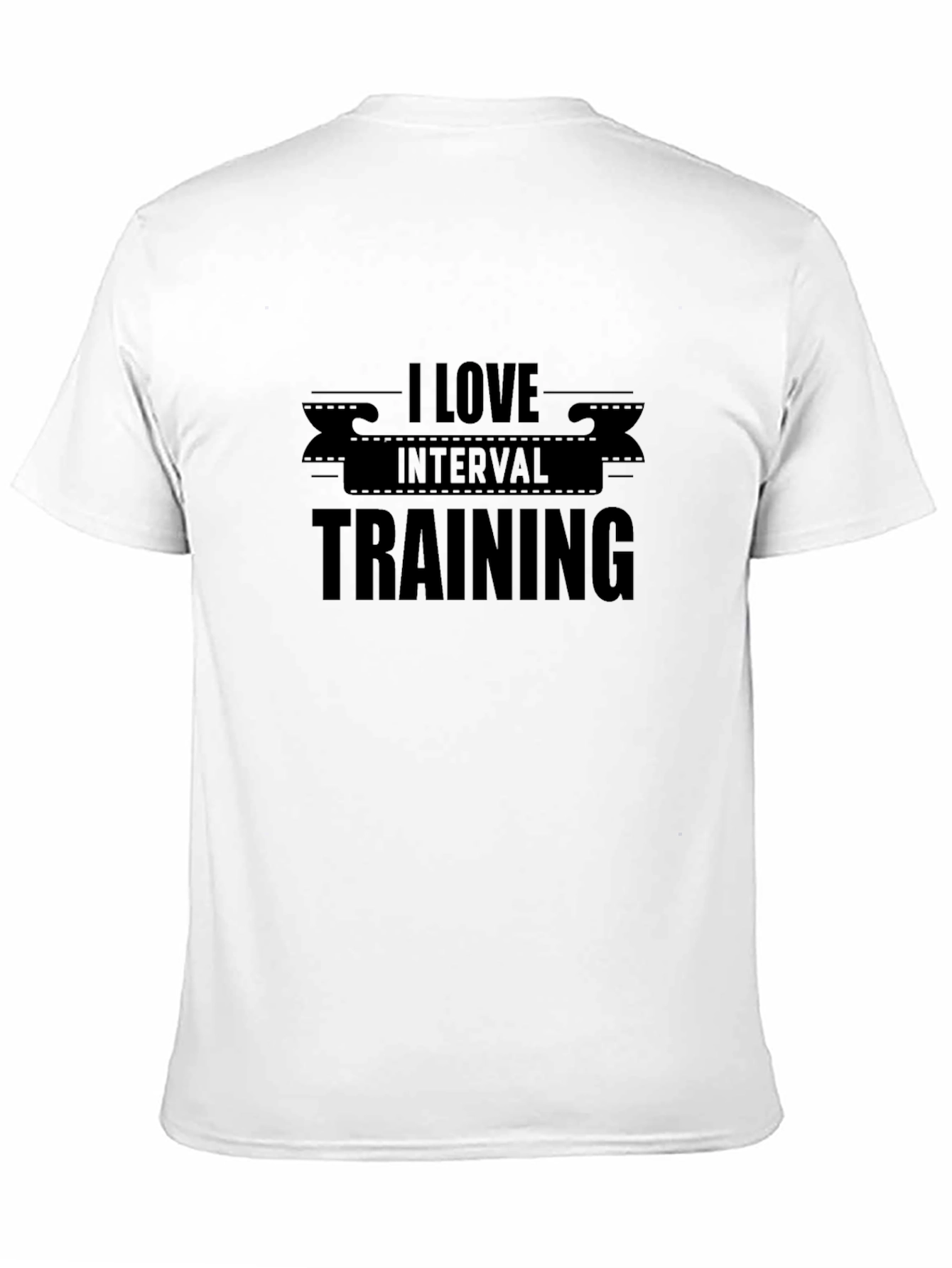 I Love Interval Training Black Graphic Tee Shirt