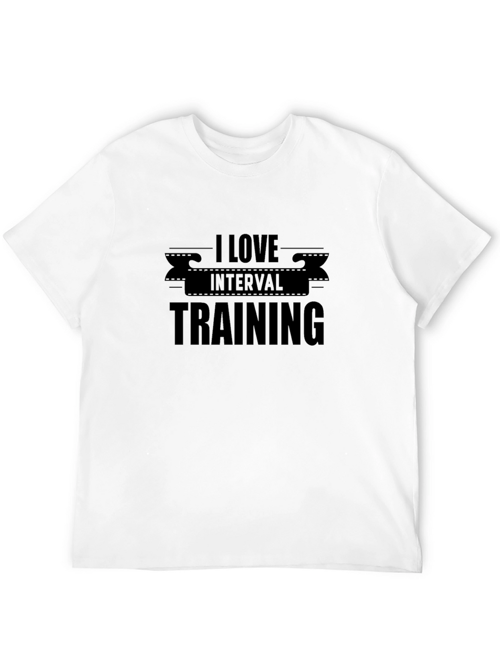I Love Interval Training Black Graphic Tee Shirt