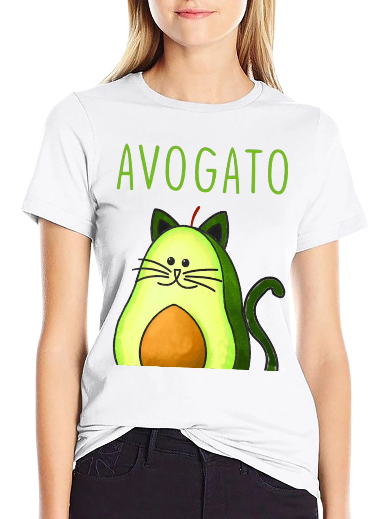Avogato Cat Avocado Funny T-Shirt