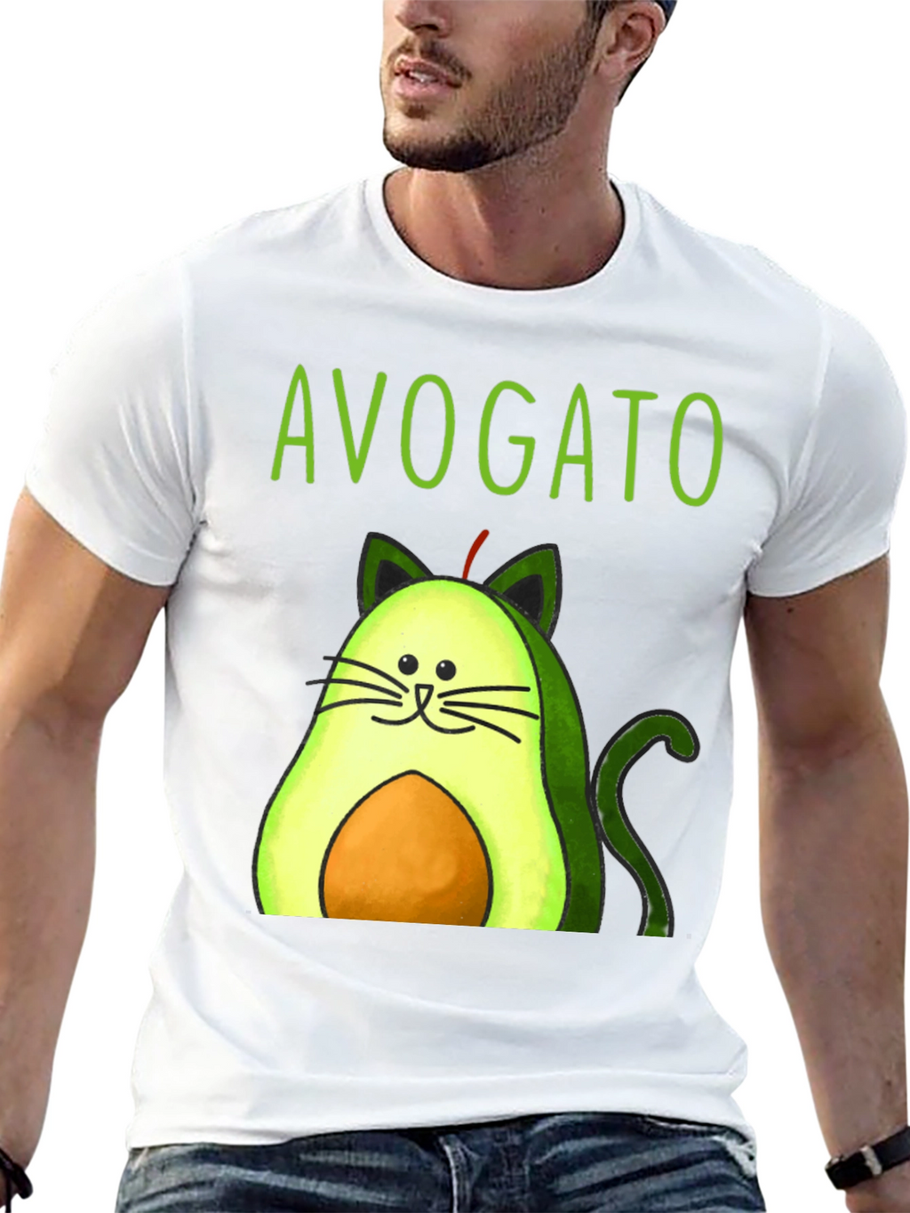 Avogato Cat Avocado Funny T-Shirt