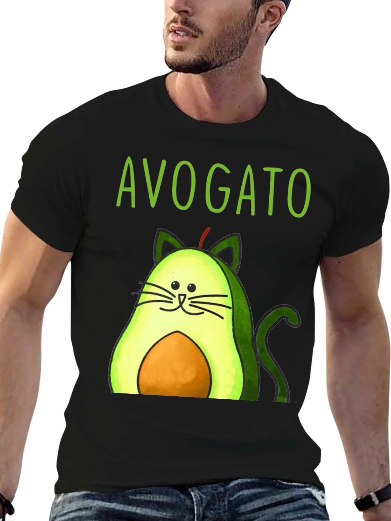 Avogato Cat Avocado Funny T-Shirt