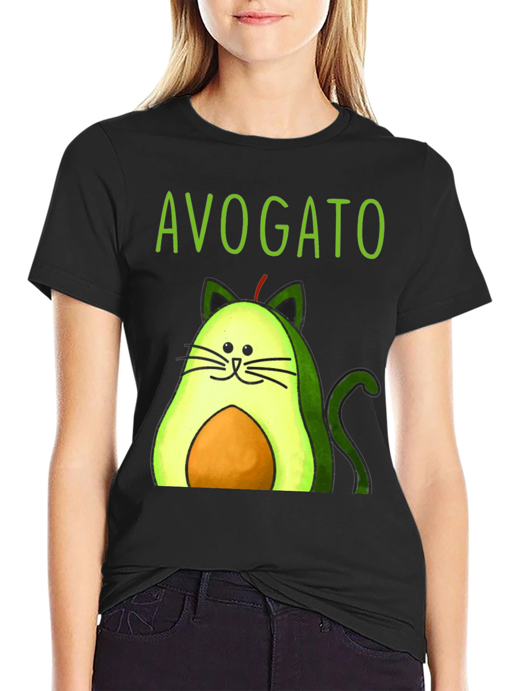Avogato Cat Avocado Funny T-Shirt