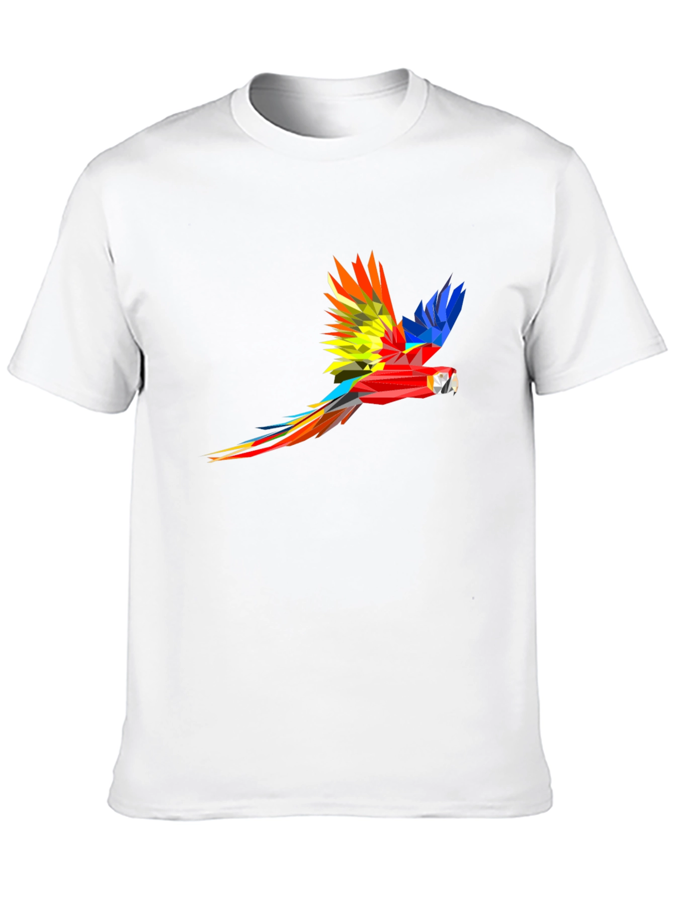 Geometric Parrot Graphic Black T-Shirt