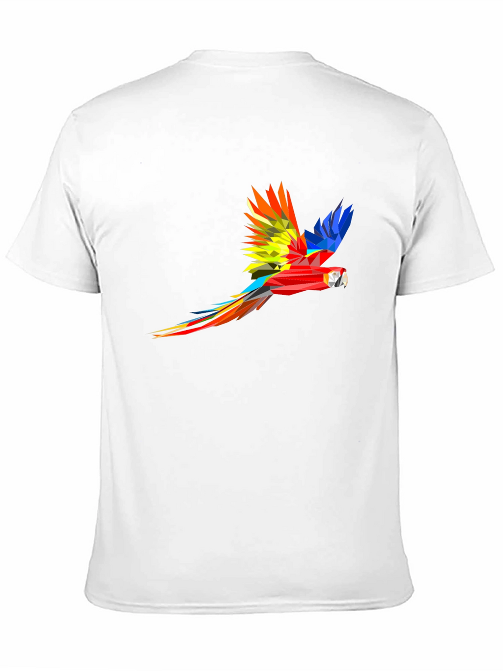 Geometric Parrot Graphic Black T-Shirt