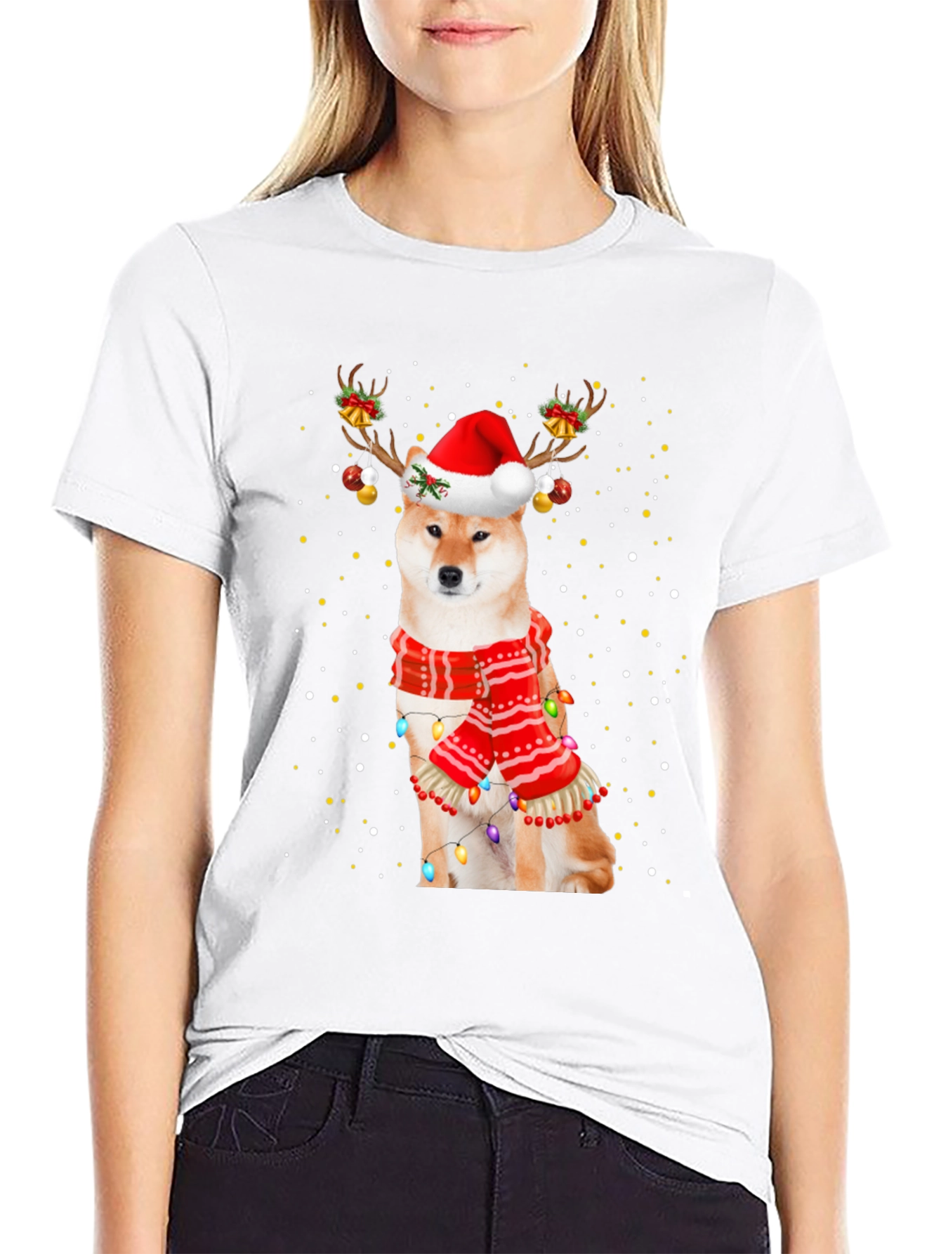 Festive Shiba Inu Christmas T-Shirt