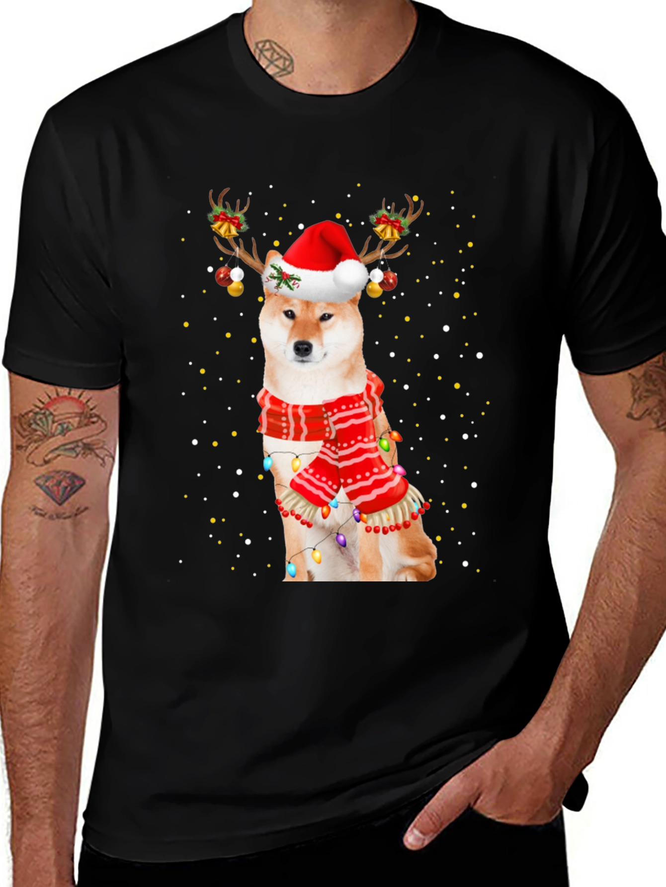Festive Shiba Inu Christmas T-Shirt