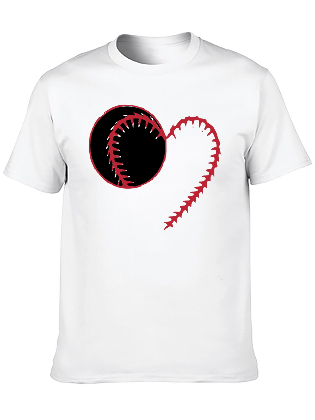 Baseball Heart Graphic T-Shirt