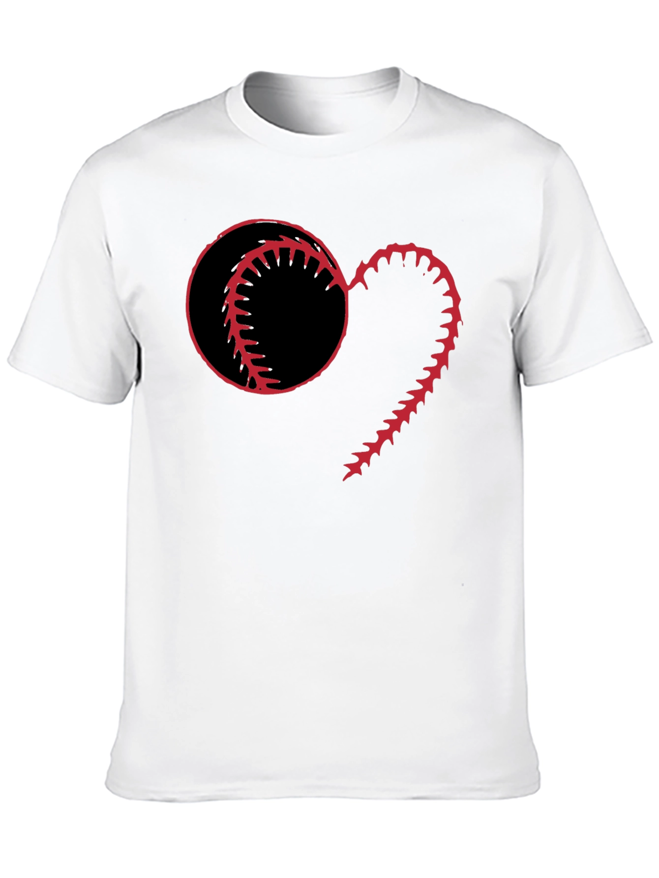 Baseball Heart Graphic T-Shirt