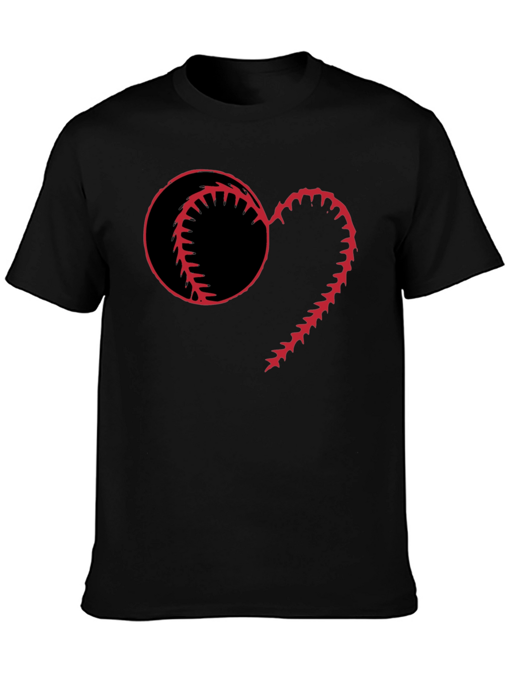 Baseball Heart Graphic T-Shirt