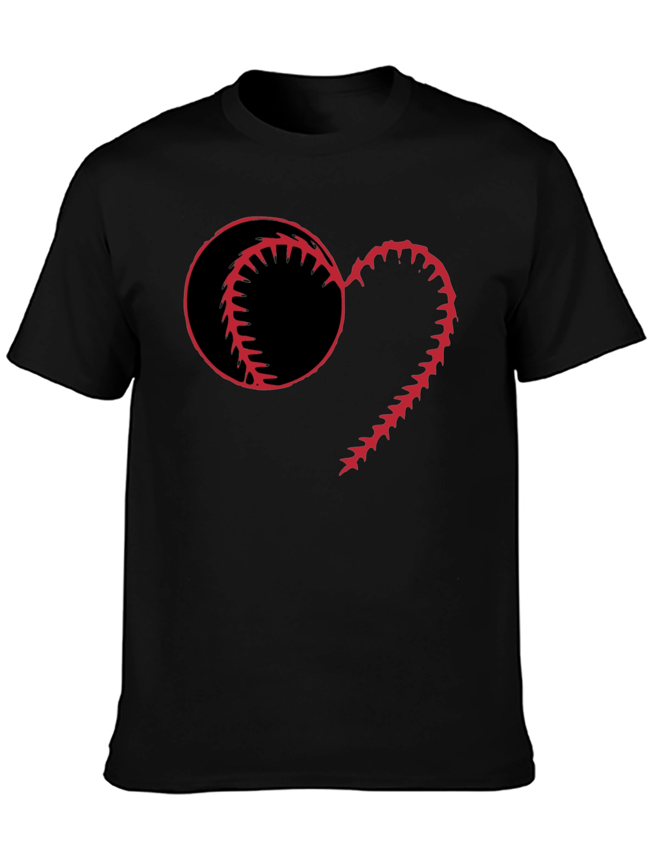 Baseball Heart Graphic T-Shirt