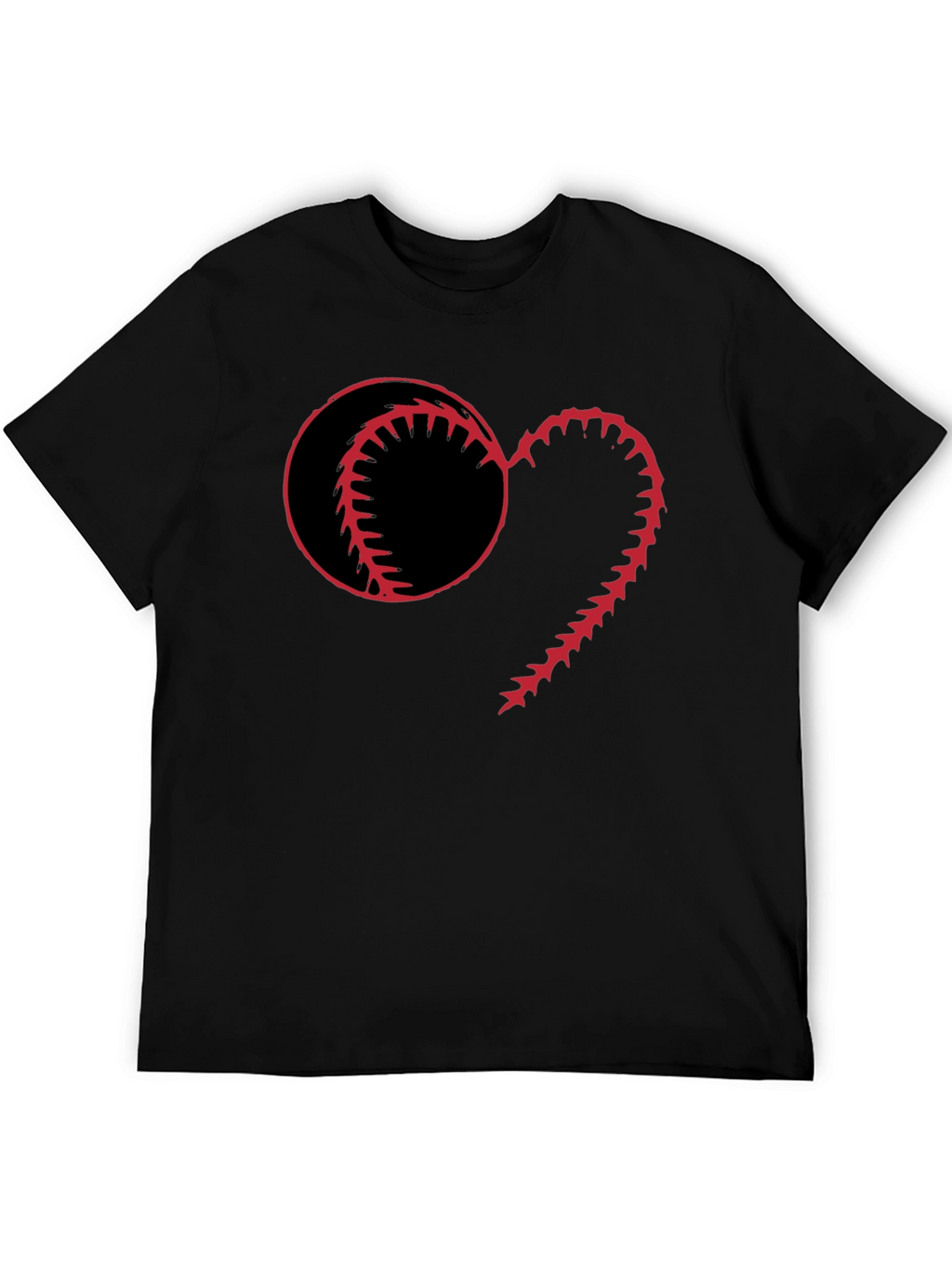 Baseball Heart Graphic T-Shirt