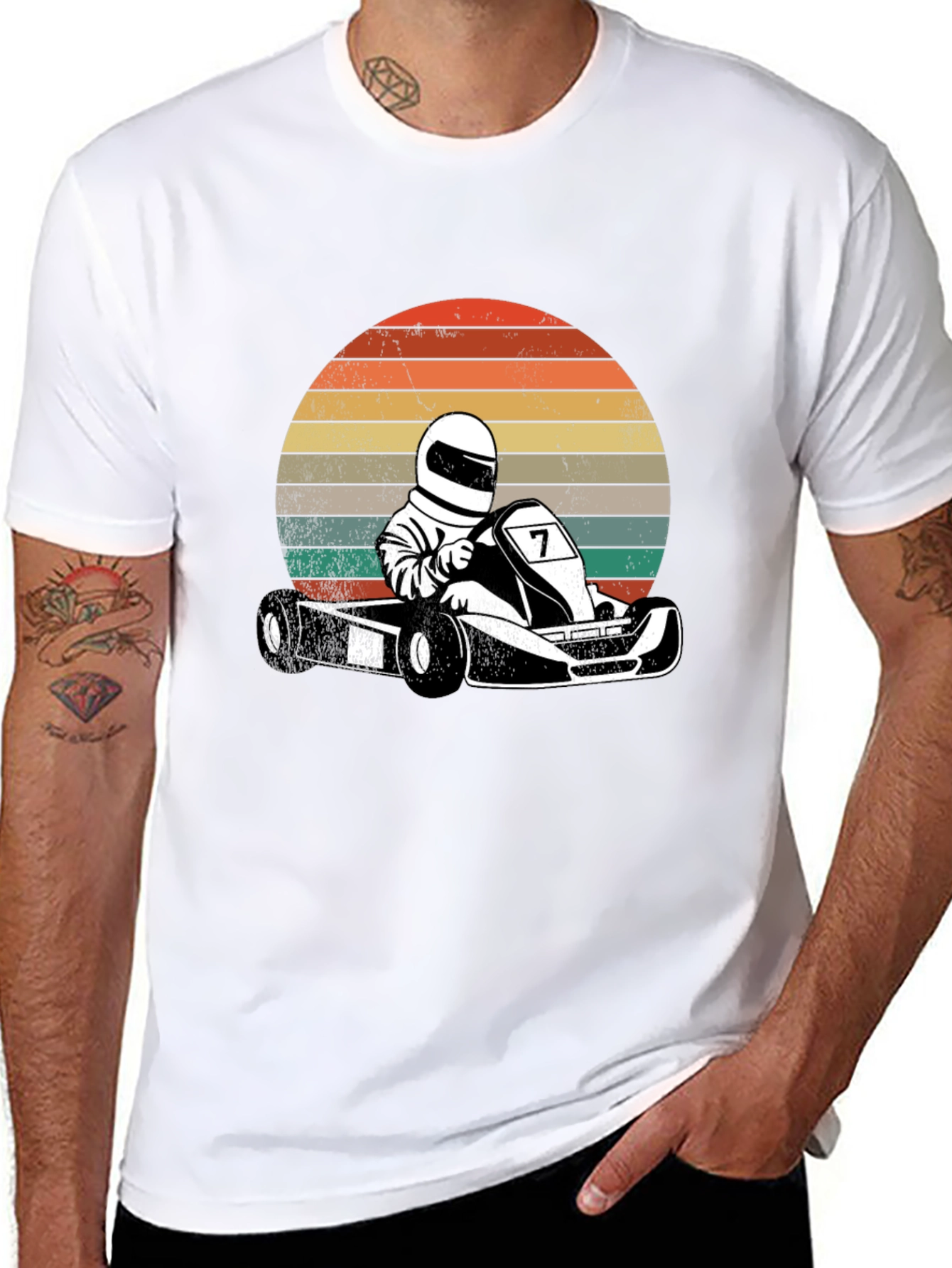 Retro Go-Kart Racer Graphic T-Shirt