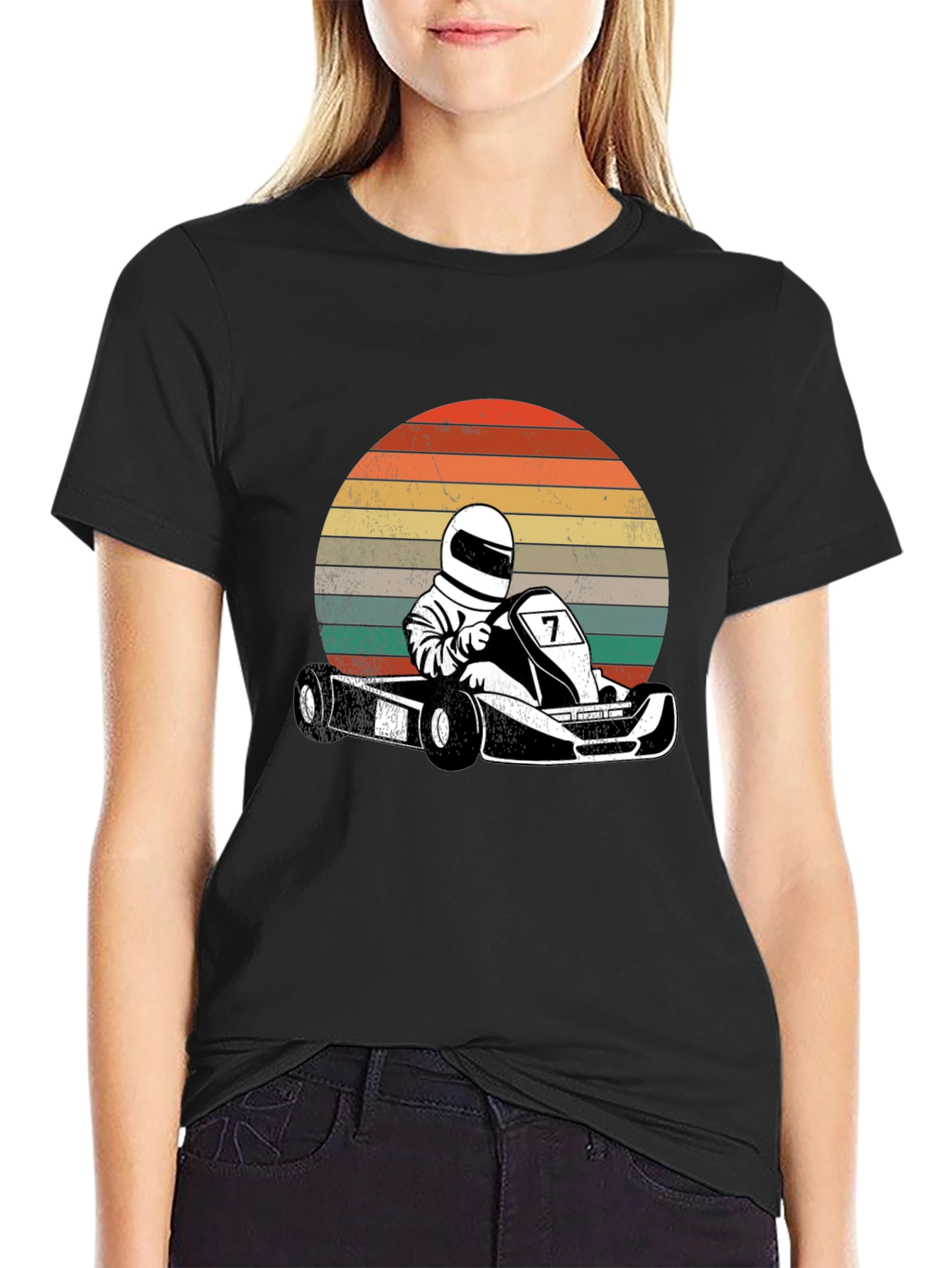 Retro Go-Kart Racer Graphic T-Shirt