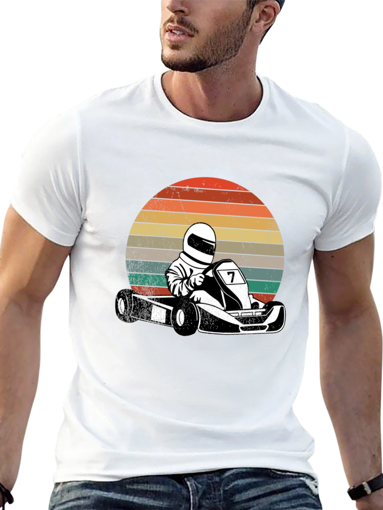 Retro Go-Kart Racer Graphic T-Shirt