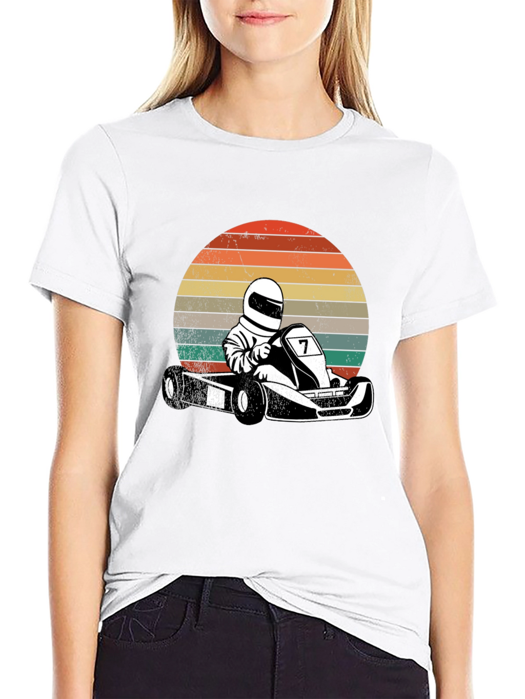Retro Go-Kart Racer Graphic T-Shirt