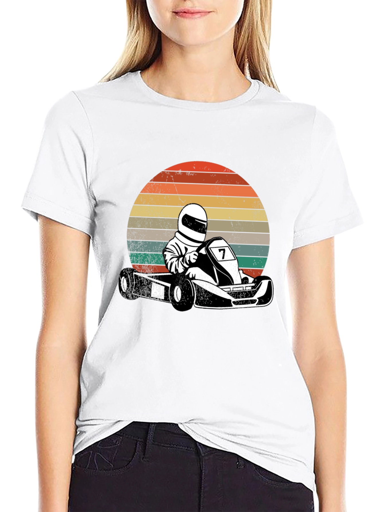 Retro Go-Kart Racer Graphic T-Shirt