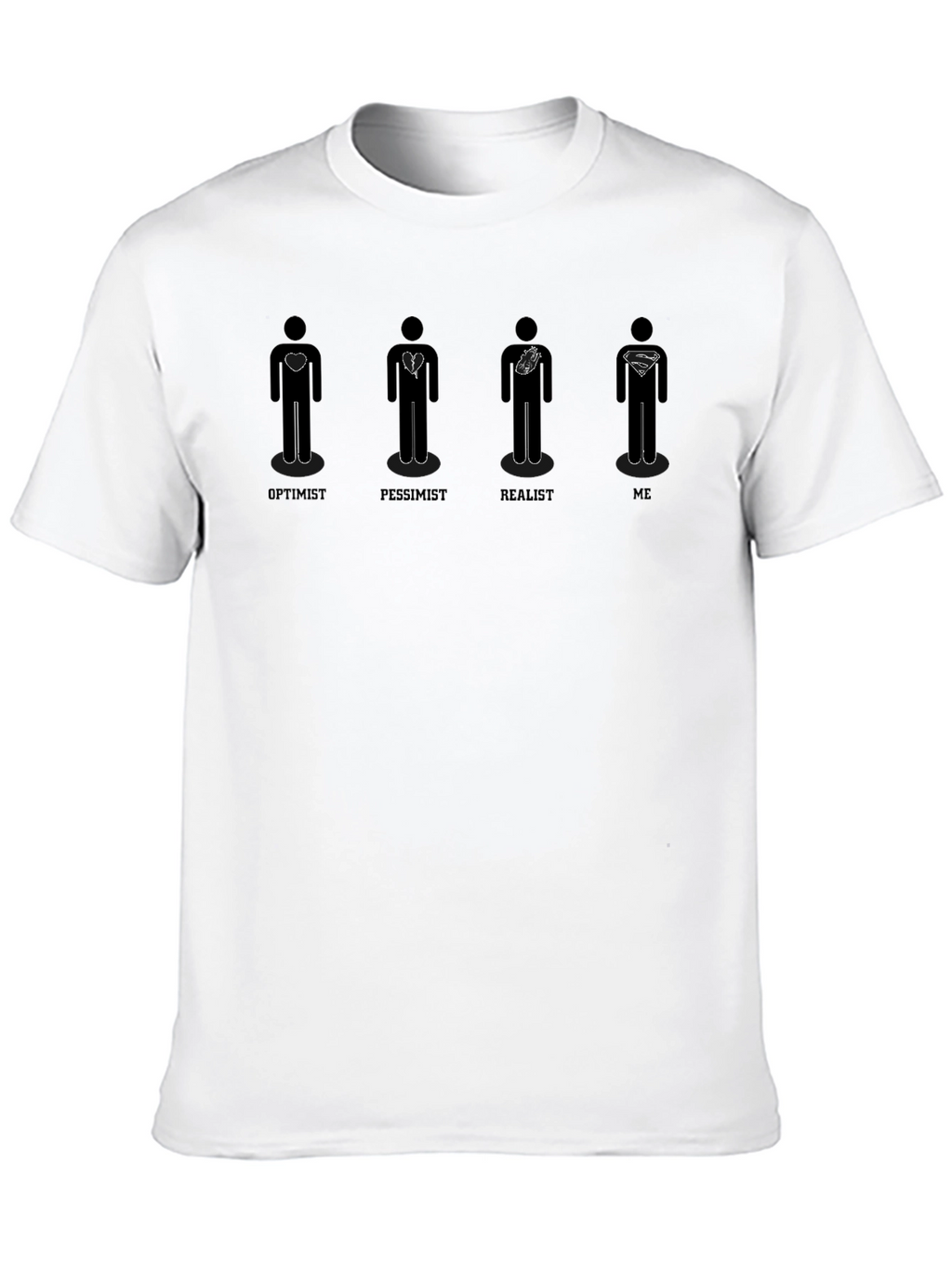 Optimist Pessimist Realist ME Graphic Tee