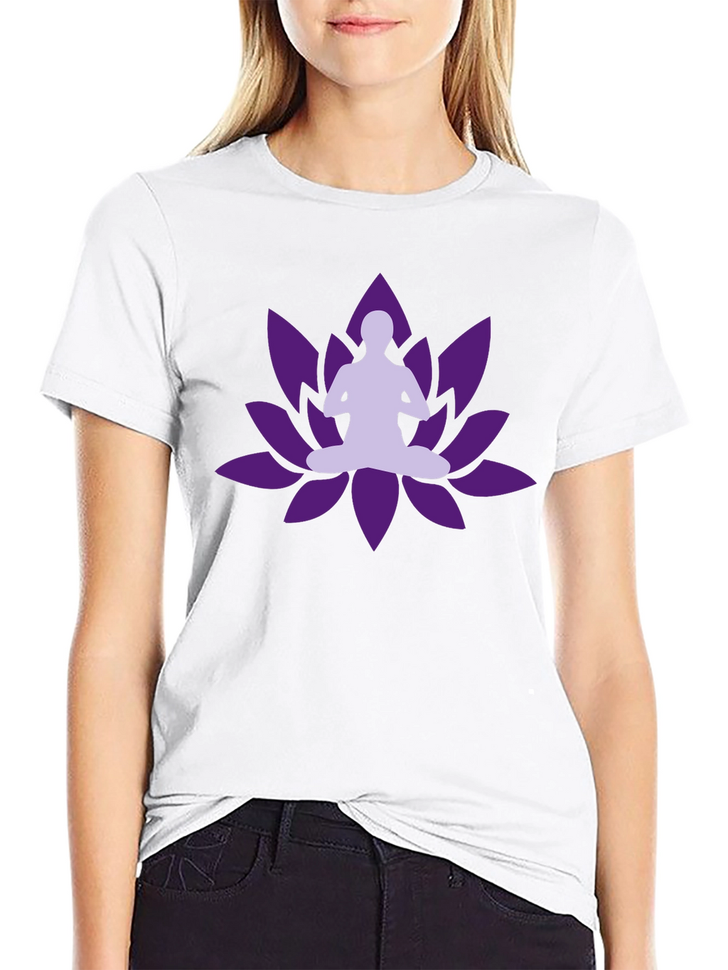 Yoga Lotus Black T-shirt