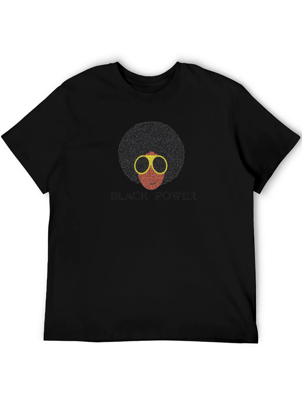 Black Power Afro T-Shirt - Retro Style