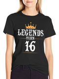 Legends Turn 16 T-Shirt - Birthday Gift