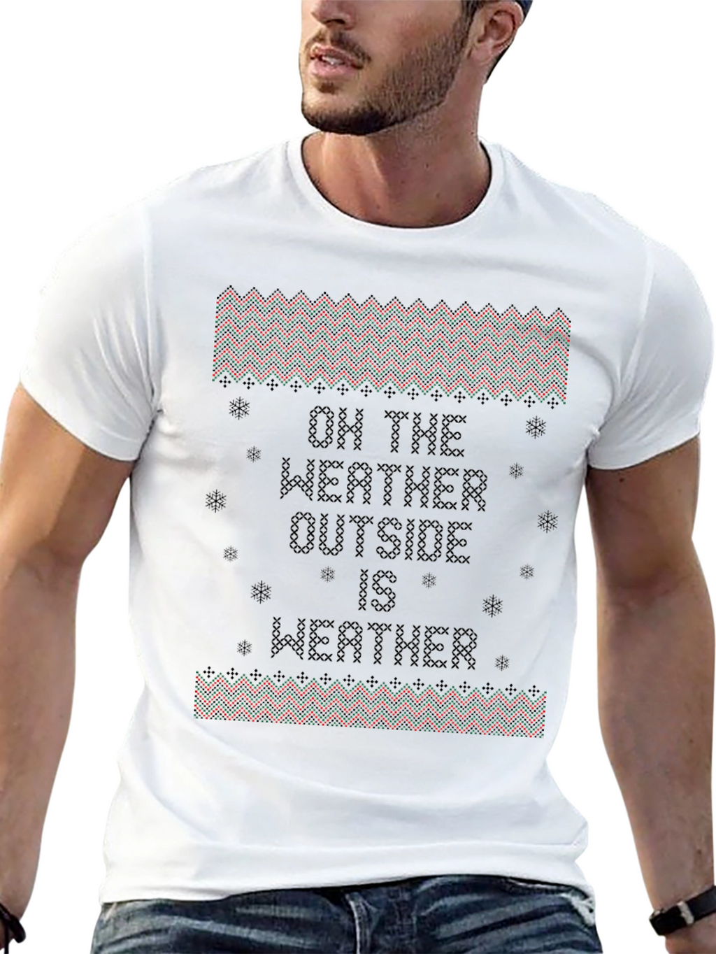 Funny Weather Ugly Christmas T-Shirt