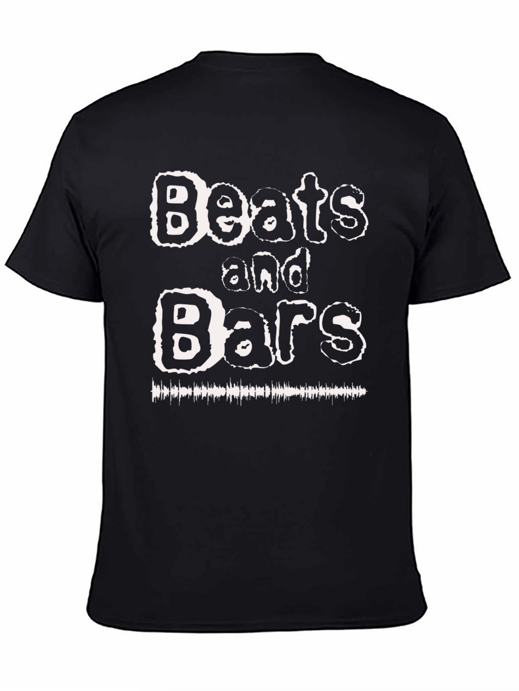 Beats and Bars Graphic Print Black T-Shirt