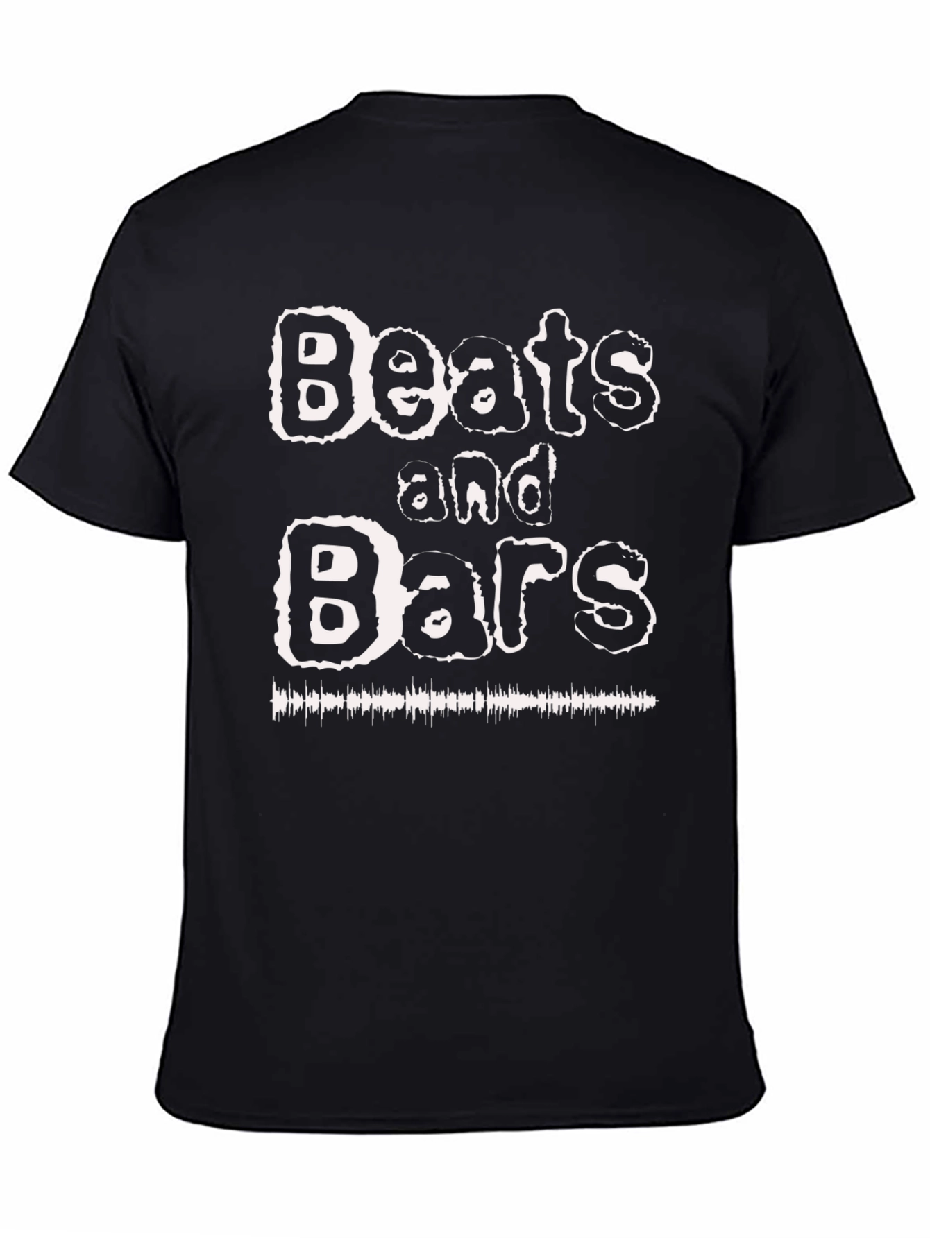 Beats and Bars Graphic Print Black T-Shirt