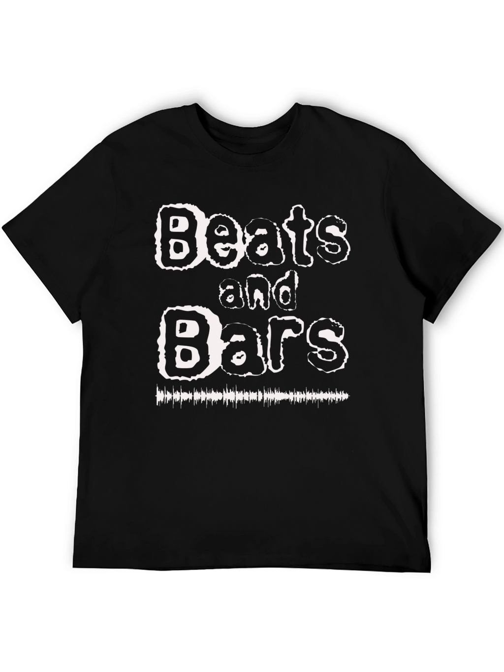 Beats and Bars Graphic Print Black T-Shirt