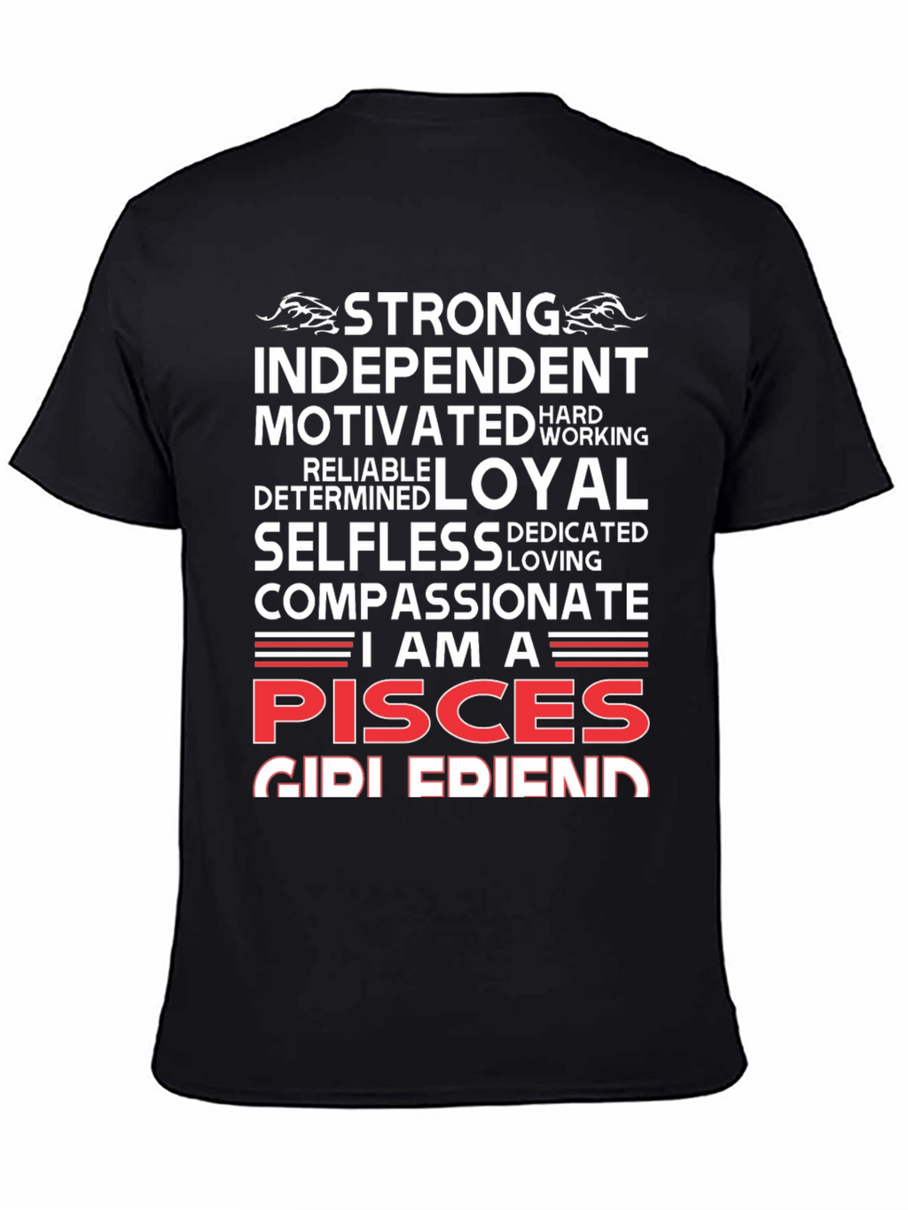 Pisces Zodiac Sign T-Shirt - Strong Loyal Compassionate