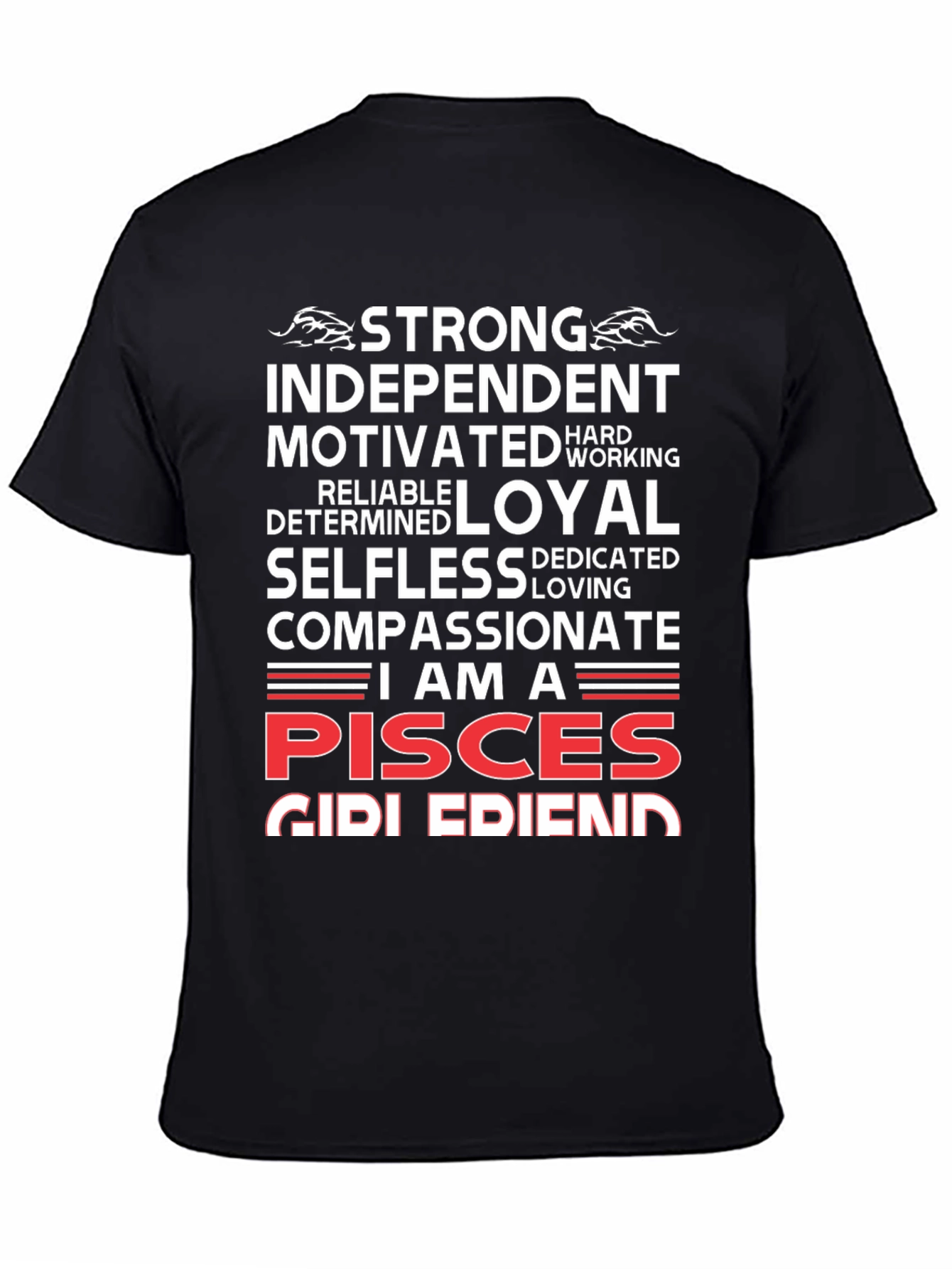 Pisces Zodiac Sign T-Shirt - Strong Loyal Compassionate