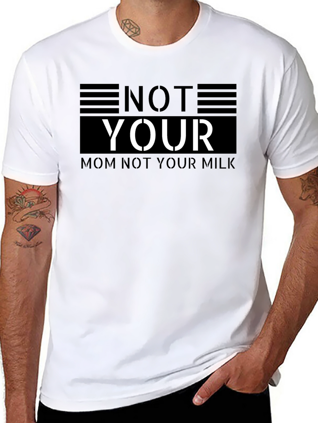Not Your Mom Not Your Milk Black T-Shirt