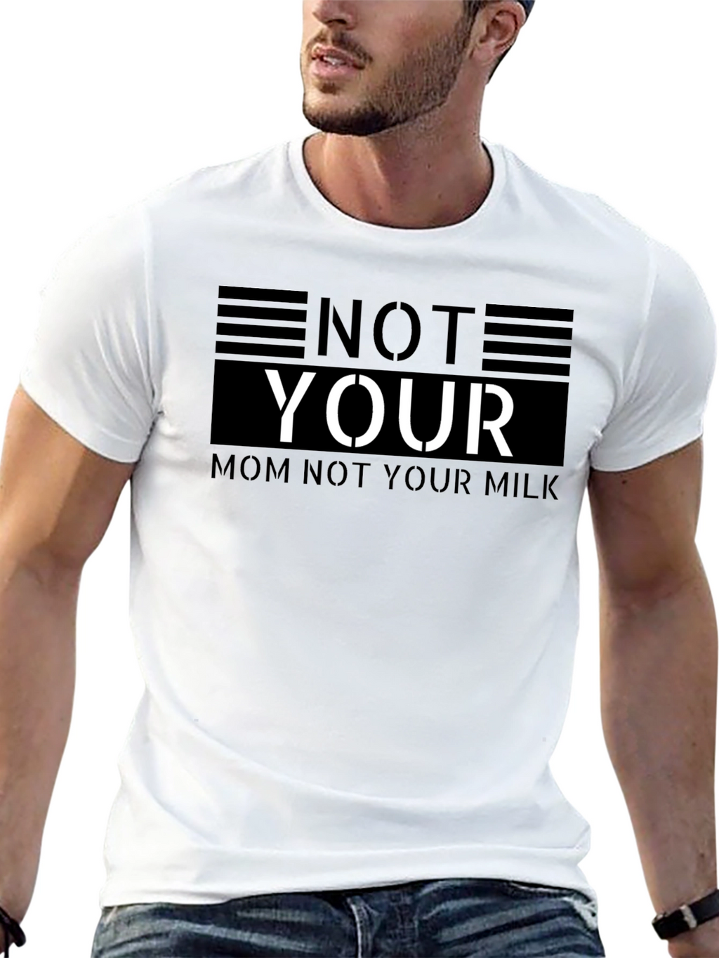 Not Your Mom Not Your Milk Black T-Shirt