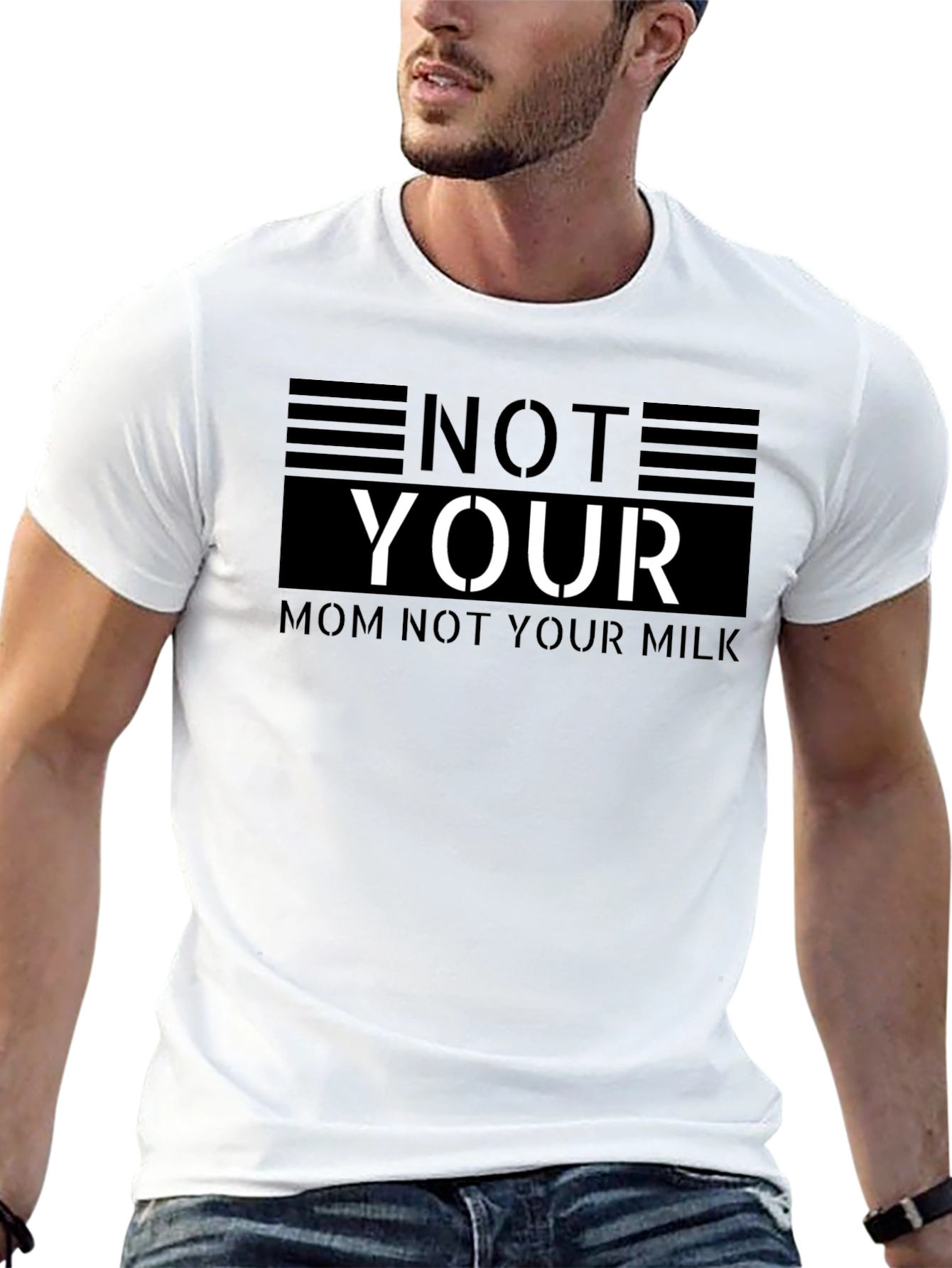 Not Your Mom Not Your Milk Black T-Shirt