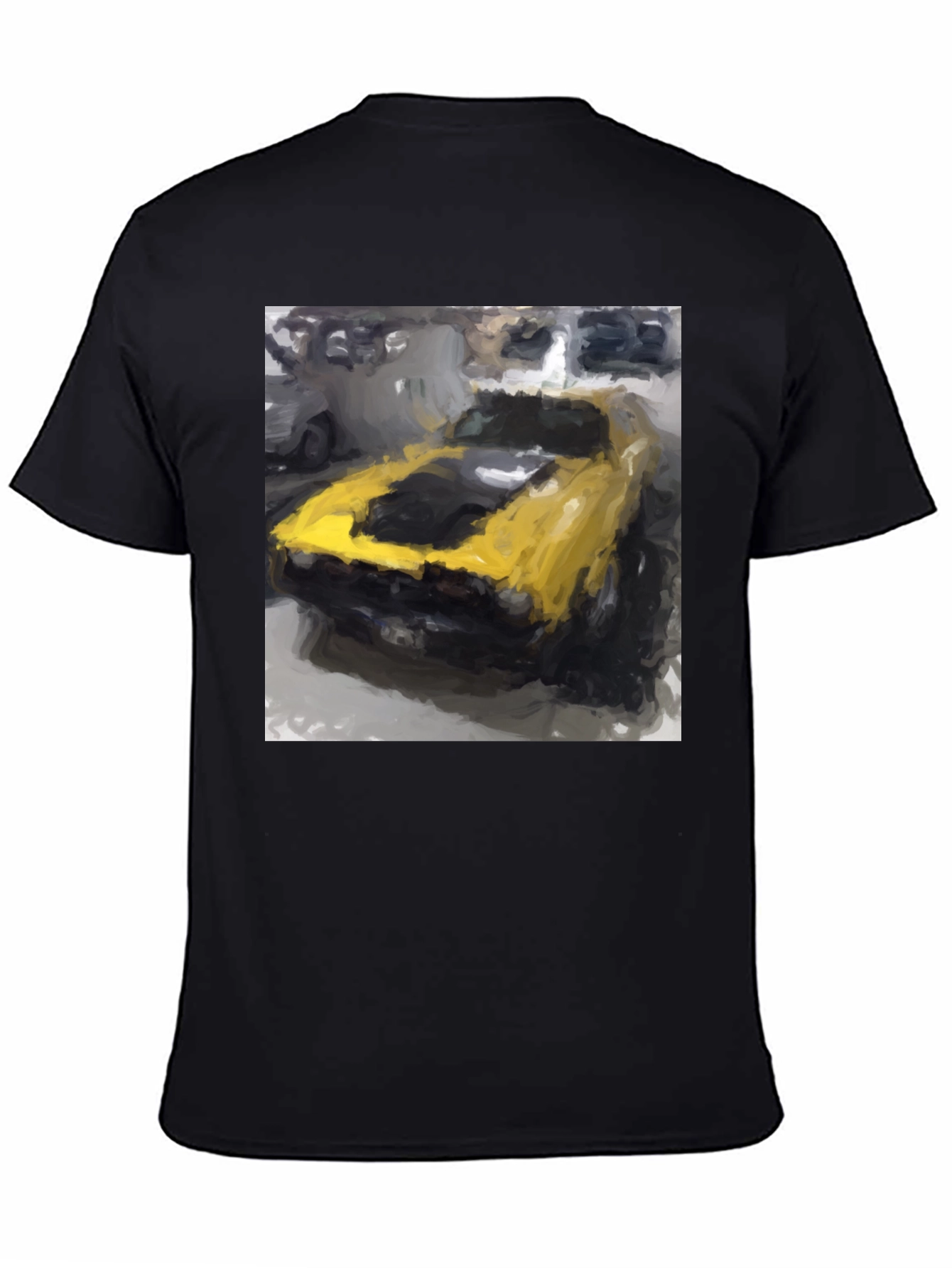 Yellow Mustang Muscle Car Graphic Tee