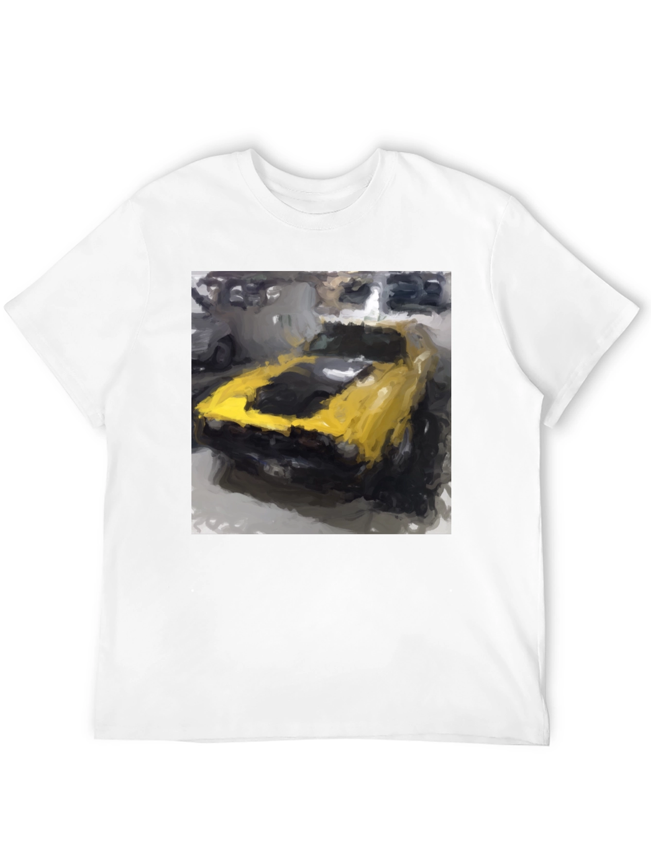 Yellow Mustang Muscle Car Graphic Tee