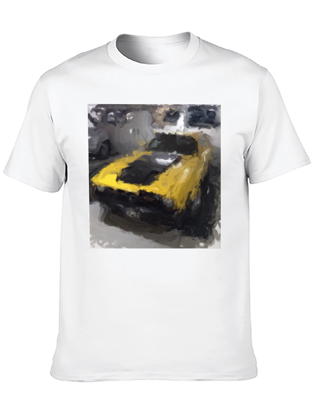 Yellow Mustang Muscle Car Graphic Tee