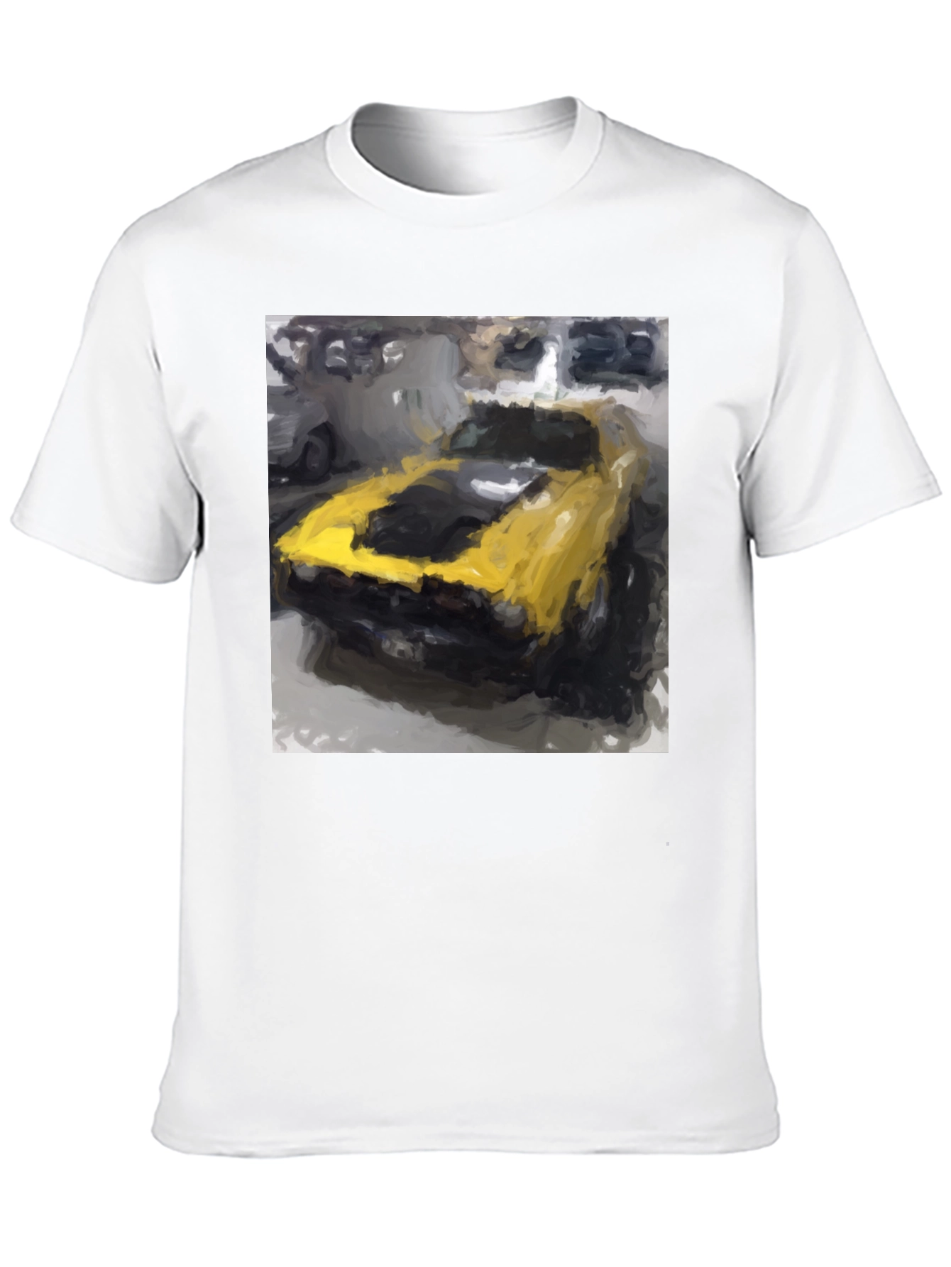 Yellow Mustang Muscle Car Graphic Tee