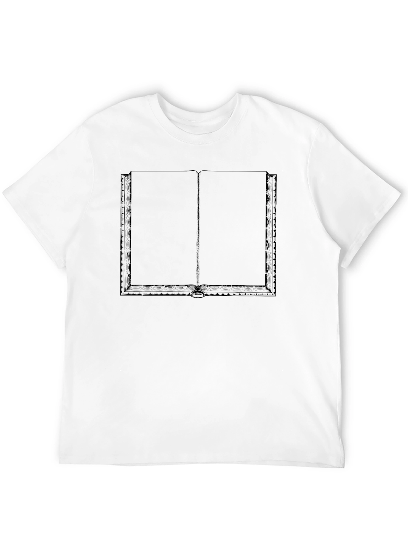 Open Book Graphic Tee - Black Novelty Shirt