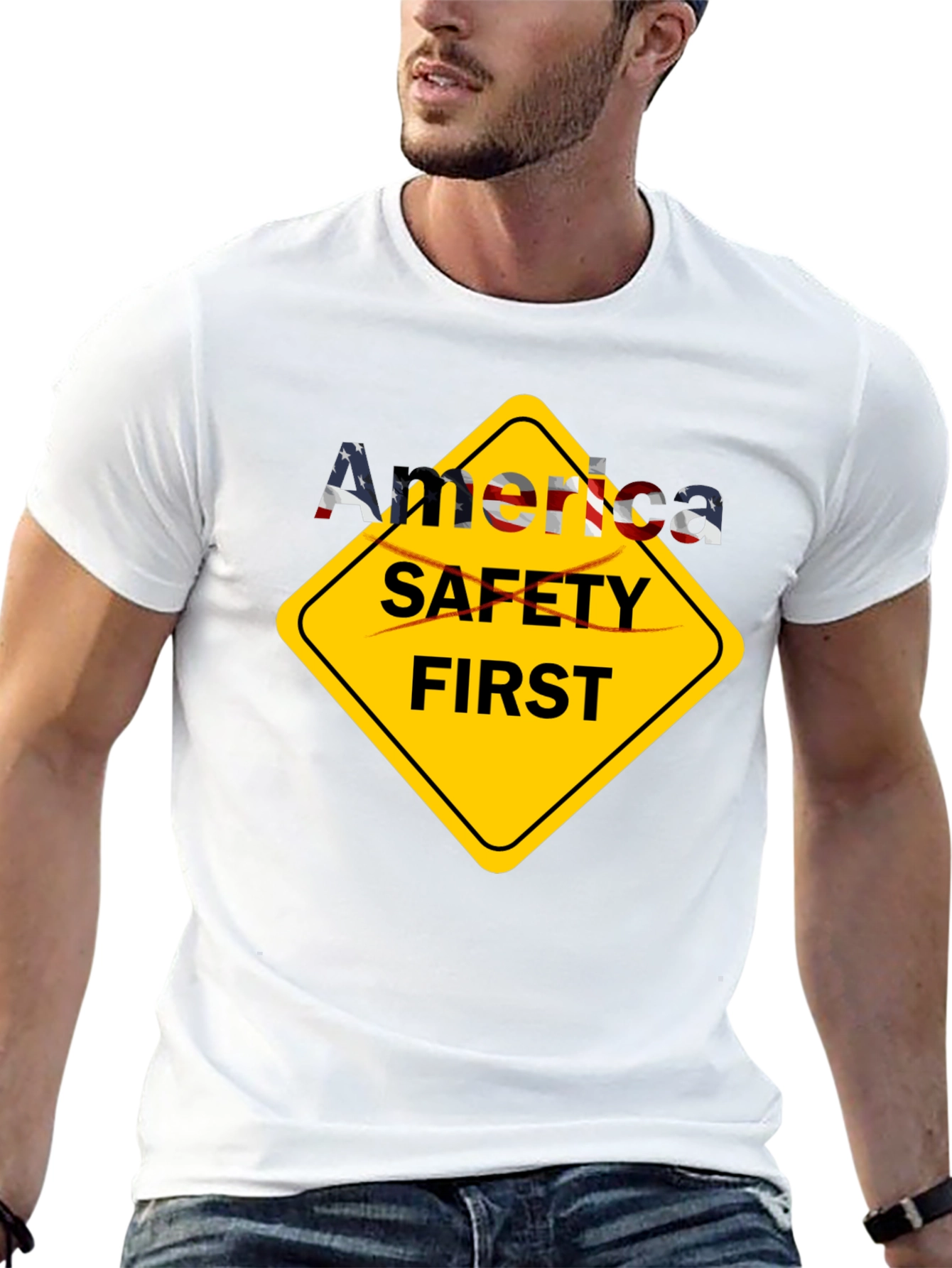 America Safety First T-Shirt - Patriotic Tee