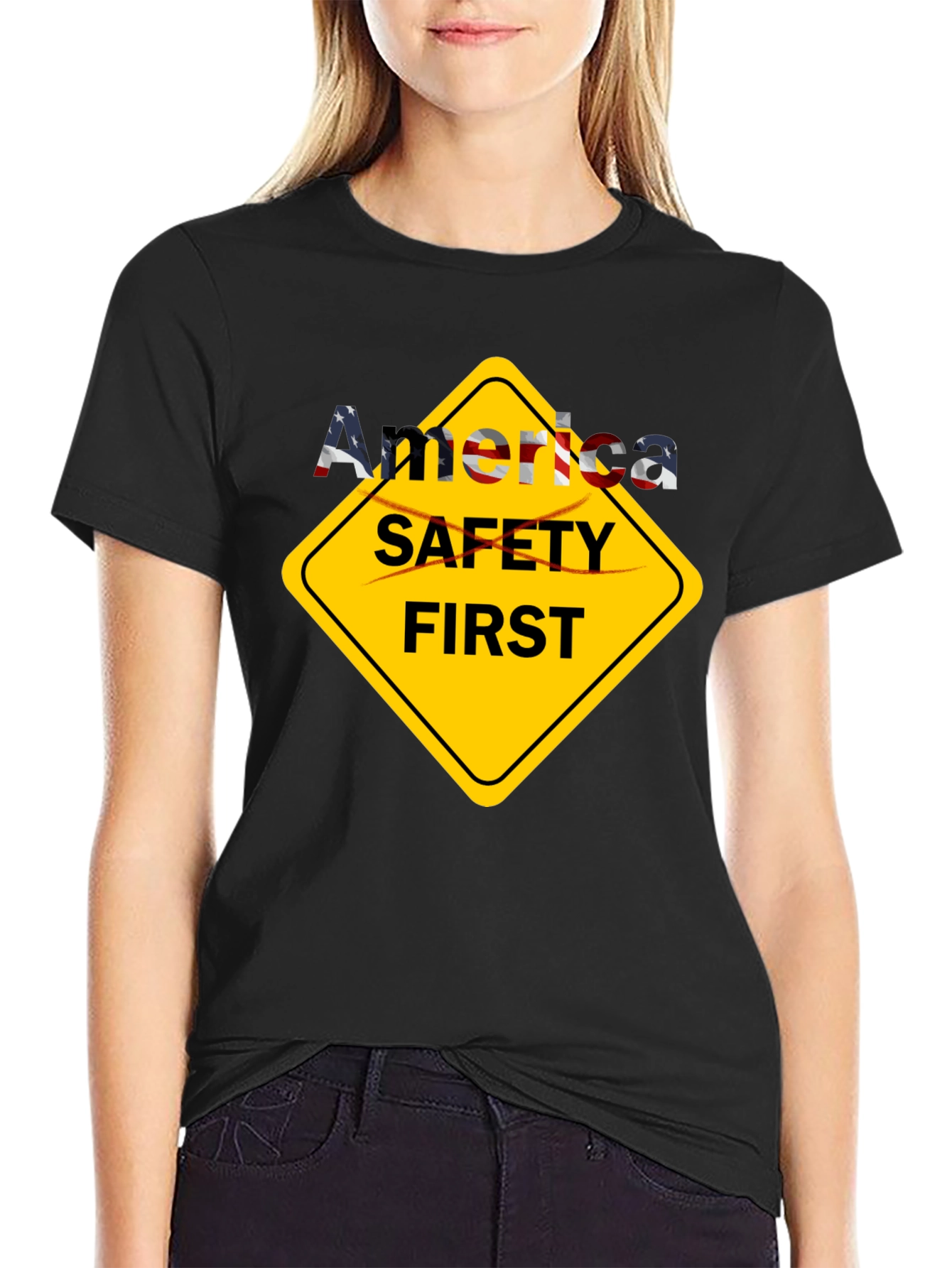 America Safety First T-Shirt - Patriotic Tee