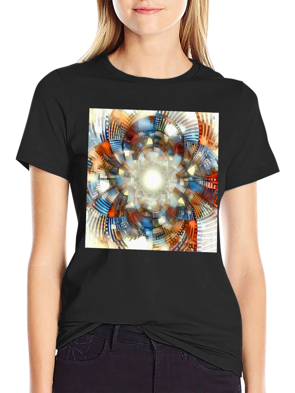 Abstract Geometric Print T-Shirt