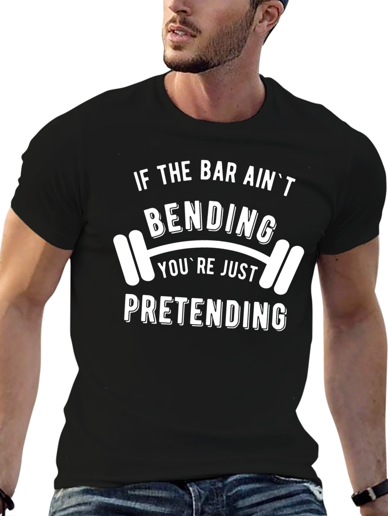 Funny Gym T-Shirt: If the Bar Aint Bending